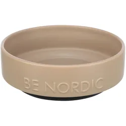 2x Trixie Be Nordic Voerbak Hond Keramiek / Rubber Taupe (50 cl), Futternapf