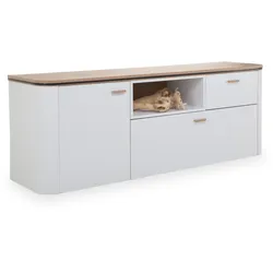 Lowboard SANSIBAR VISTRA (BHT 165x62x42 cm) - weiß - BHT 165x62x42 cm