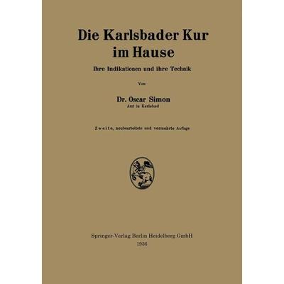 Die Karlsbader Kur im Hause, Taschenbuch von Oscar Simon, Springer Wien, 978-3-7091-2150-4