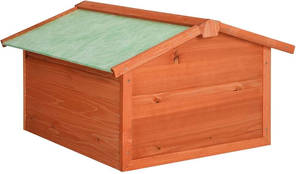 vidaXL Garage de tondeuse à gazon 72x87x50 cm Bois de sapin solide