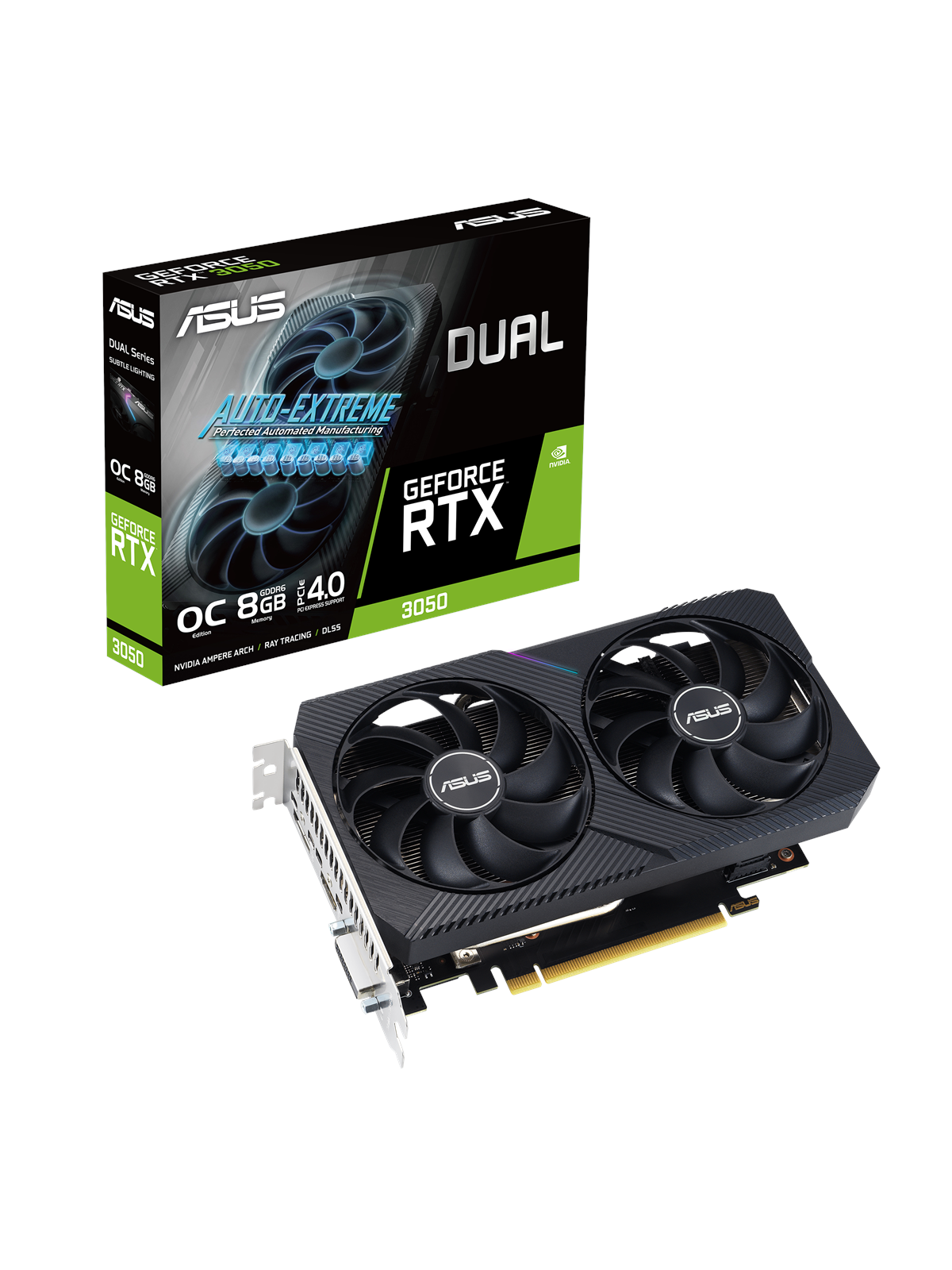 ASUS GeForce RTX 3050 DUAL OC V2 - 8GB GDDR6 RAM - Grafikkarte
