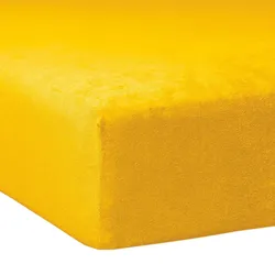 Traumschlaf Flausch Biber Boxspring Matratzen Spannbettlaken 90x190 cm - 100x200 cm | honig - gelb