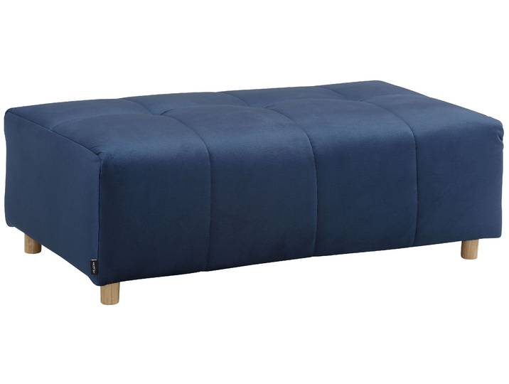 Polsterhocker HOME AFFAIRE Scania , blau, B:127cm H:45cm T:68cm, Microfaser (100% Polyester);Struktur fein (100% Polyester);Samtoptik (100% Polyester), Hocker, Polsterhocker, passend zum Ecksofa Scania