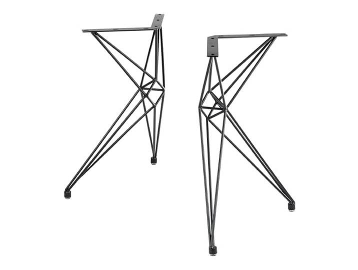 Natural Goods Berlin 2X Tischgestell Stern Adjustable - Tischbeine Metall Schwarz - Tischgestell Metall Tischbeine Schwarz 71cm hoch - Hairpin Legs, Tischfüße - DIY Esstisch Beine, Schreibtischbeine