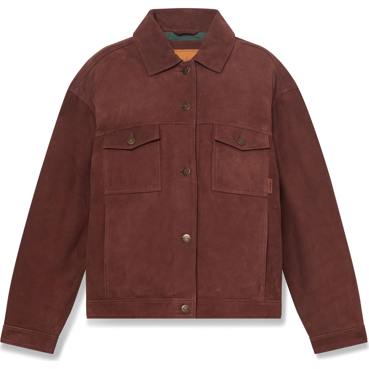 Timberland Womens Trucker Leather Jacket chicory coffee XS TBC0YH50AJD1-XS
