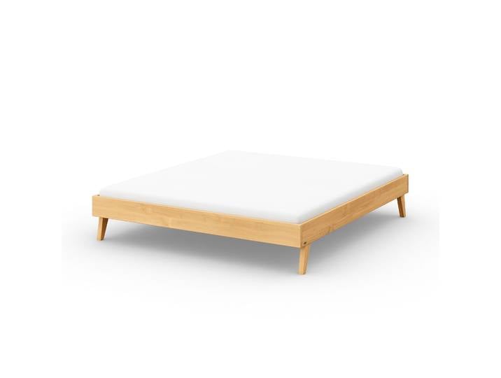 Naturwohnen Massivholzbett 180x200cm Erle natur geölt Serie Laura Design und Handwerk perfekt vereint mit bioola® nature veredelt