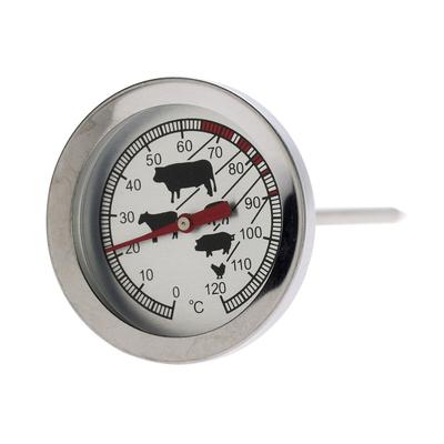 WellHome - Fleischthermometer aus Edelstahl – 300 Grad Celsius – Temperaturanzeige bis 120 Grad Celsius