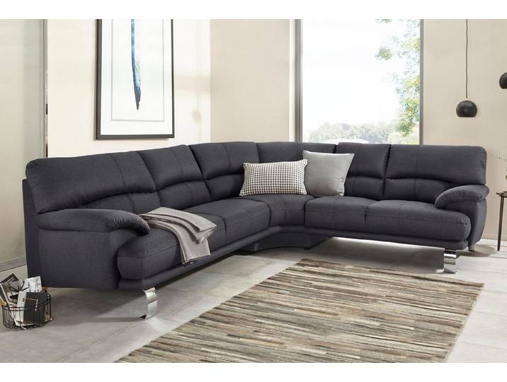 TRENDMANUFAKTUR Ecksofa Cecilia II, in italienischen Design, bequem, hoher Sitzkomfort, L-Form, extrabreite Armlehnen für noch mehr Sitzkomfort