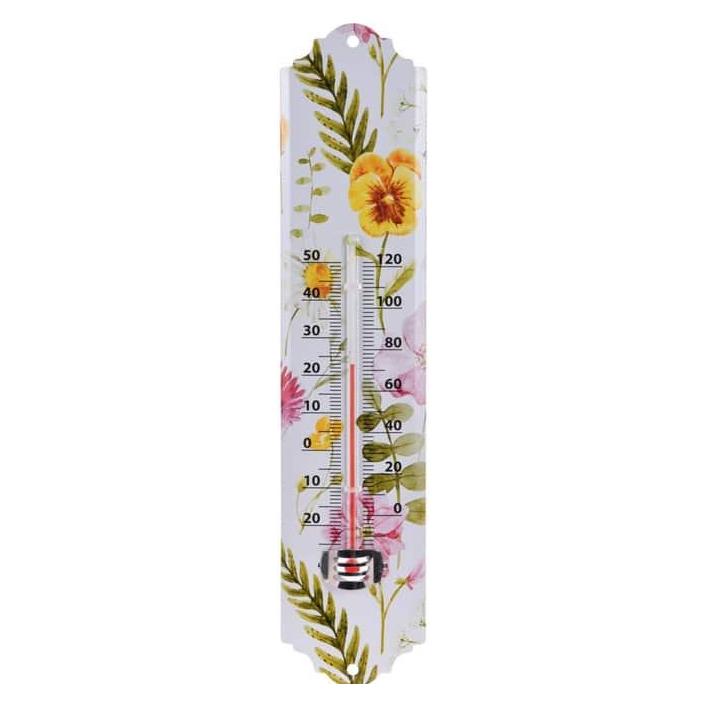 Am/63 Thermometer mit Blumenmuster - ca. 29,6 cm - 1 Stück (836010860)