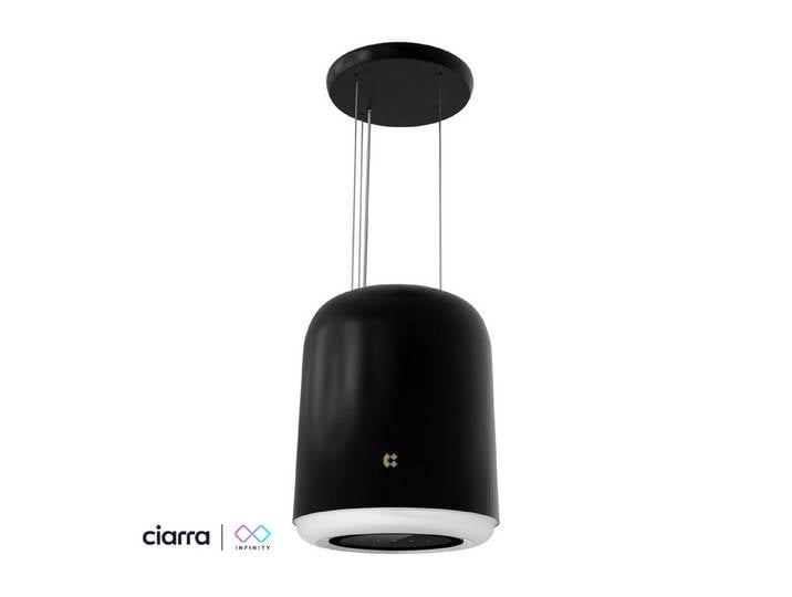 CIARRA Inselhaube freihängend Dunstabzugshaube leise A+ 550 m³/h Umluft CBCB4833 WIFI-APP Touch Control, RGB Licht, 4 Stufen Inkl. BOOST