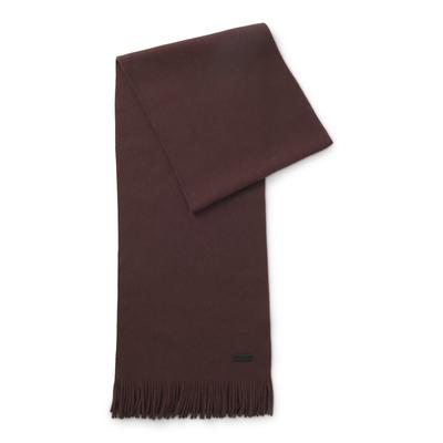 Schal BOSS "Albas", Damen, braun (schwarz braun 209), Web, Wolle, unifarben, Modetücher Schal, aus Schurwolle mit Raschel-Strick, 170 x 25 cm