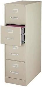 "Hirsh 25"" Deep 4-drawer Letter-size Commercial Vertical File Cabinet"