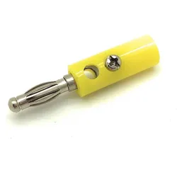 Bananenstecker, 4mm, mit Querloch - Farbe: gelb