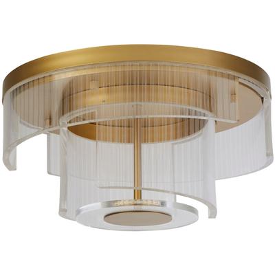 SEARCHLIGHT LED Deckenleuchte "Deckenleuchte Deco, -flammig", gold (gold und klar), Ø 40cm H: 19cm, 1 Stk., Leuchten, Warme Atmosphäre, LED Deckenleuchte