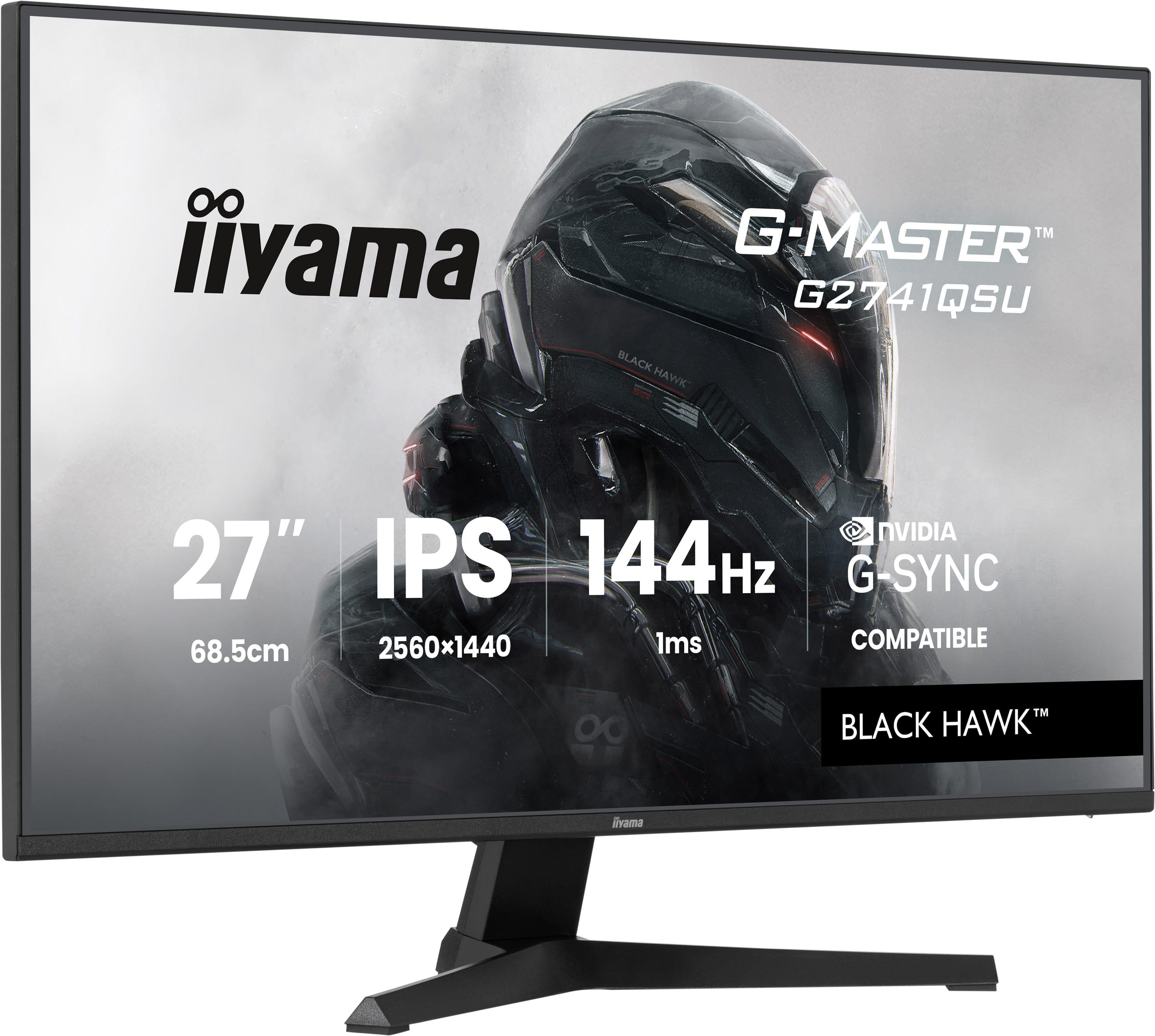 iiyama G-Master Black Hawk G2741QSU-B1 27 Zoll WQHD IPS Panel 16:9 144 Hz Gaming Monitor
