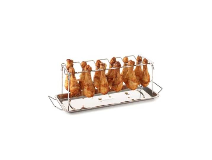 barbecook kippenvleugelhouder uit rvs voor 12 bouten 37.5x15.5x2cm