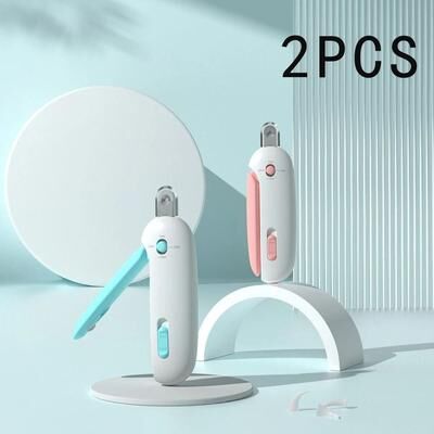 Uplifted Finds Safety Aperture Pet Nail Clipper blue And Pink 2 Pcs