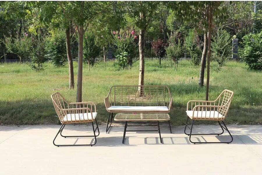 Essenza SET GIARDINO CEBU POLYRATTAN NATURALE