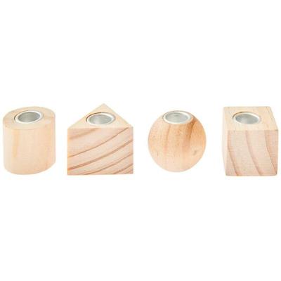 Mini Kerzenhalter Geometrische Formen, 4 Stück,