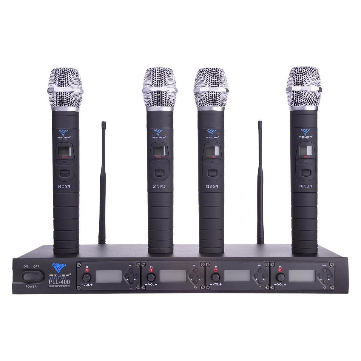 Azusa Mikrofon PLL-400 UHF 4 Kanäle (4 Handmikrofone) (?PLL-400)
