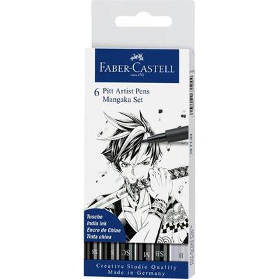 Faber-Castell Tuschestifte Pitt Artist Pens Mangaka, 6er Set