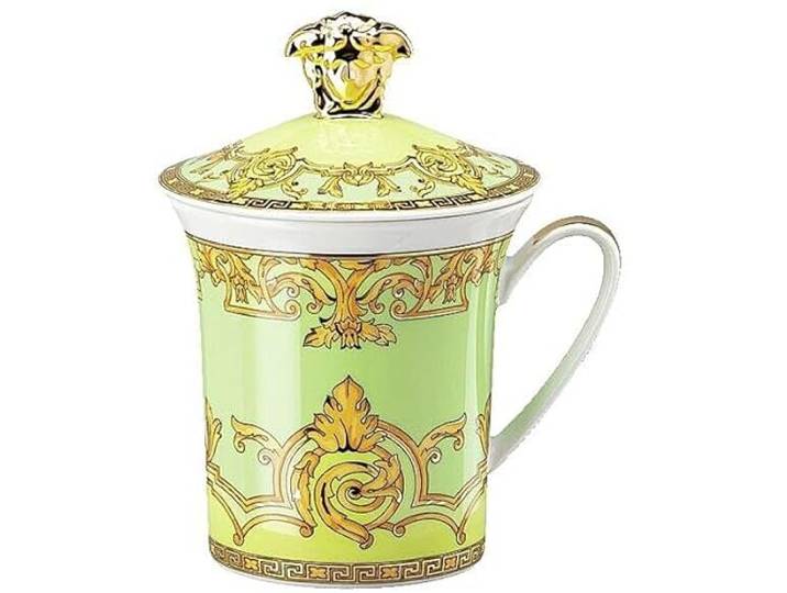 VERSACE HOME Tasse mit Deckel, Grün Floralia
