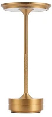 Inspired Living LumiNord Rechargeable Table Lamp Touch Bedside Lamp With Modern Nordic Design golden