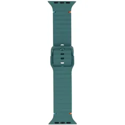 Gliederarmband für Smartwatch GlacierX Silikonfarbige Schnalle Pastell Türkis für Apple Watch 42/44/45/49mm Türkis