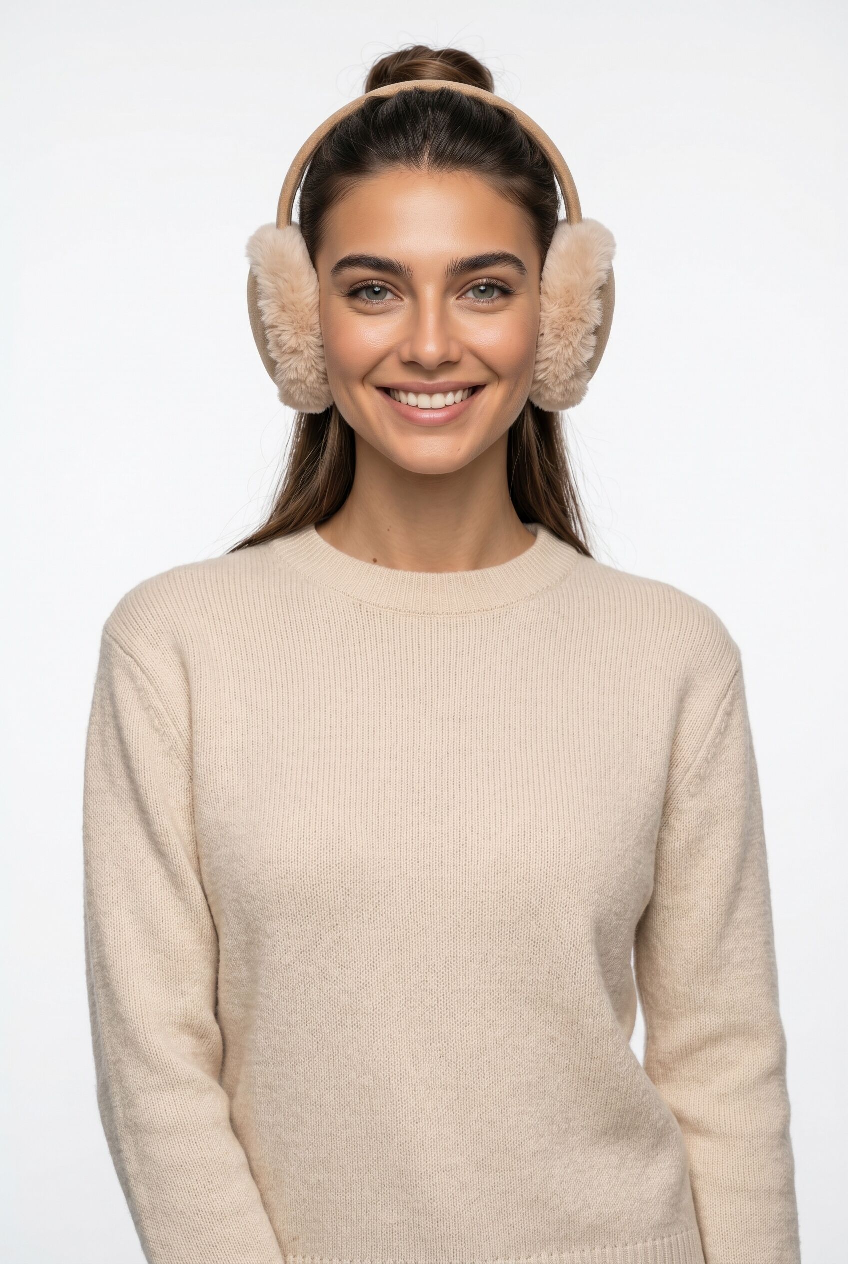Beanie CAPELLI NEW YORK, Damen, braun (cognac), Obermaterial: 91% Polyester, 9% Elasthan. Futter: 100% Polyester, Mützen Beanie cognac Einheitsgröße