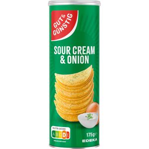 Gut&Günstig Chips Stapelchips Sour-Cream, Kartoffelchips, 175 g
