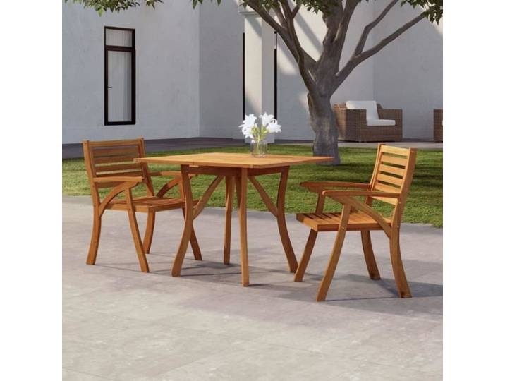 SALE 2024  Table de jardin - JMS - 85x85x75 cm Bois d'acacia solide 98 78 Kg
