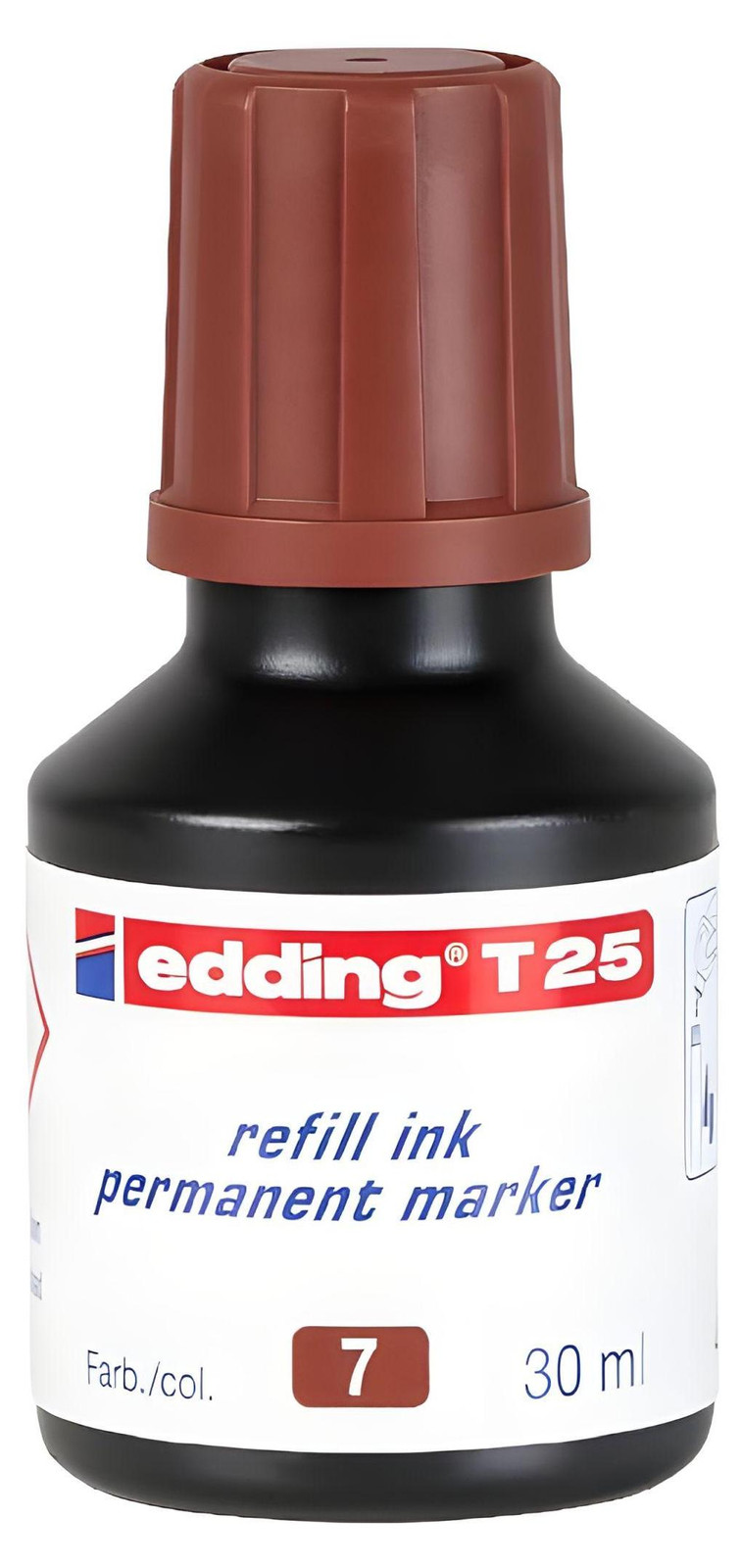 Edding T 25 permanente marker navulinkt bruin 30 ml