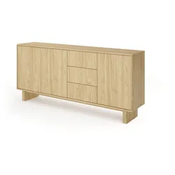KOMMODE TRAVE 183,3/82,6/38,1cm mit 3 Schubladen 3 Türen Eichefarben