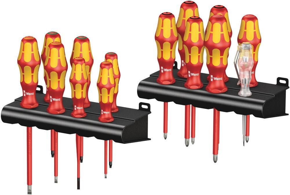Schraubendreher WERA "Kraftform Big Pack 100 VDE", silber (silberfarben), Stahl, Schraubendreher, Schraubendreher silberfarben Einheitsgröße