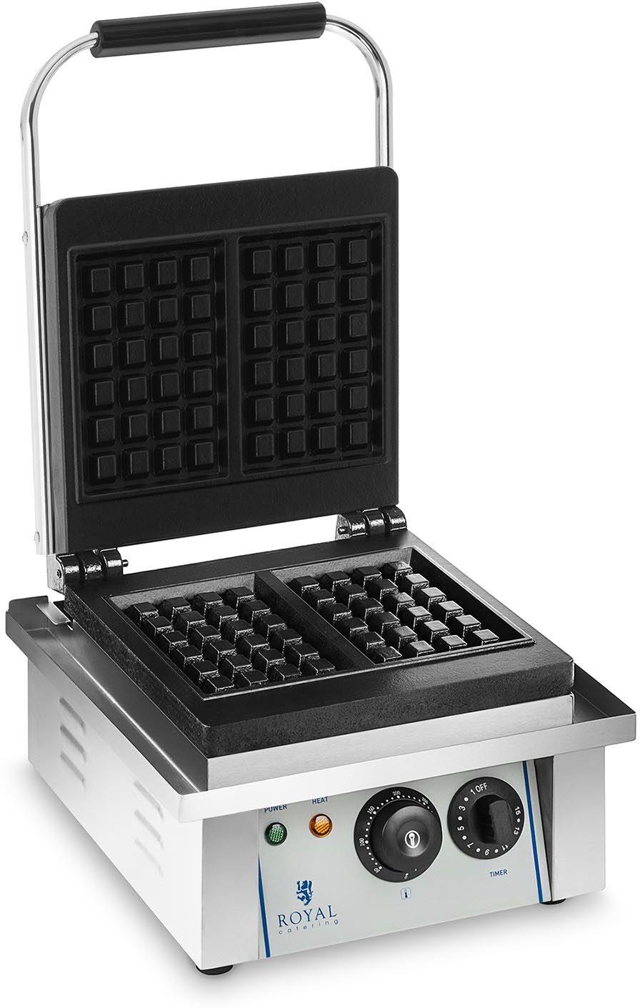 Máquina de waffles - para waffles belgas - 2000 W - retangular - Royal Catering RCWM-2000-E