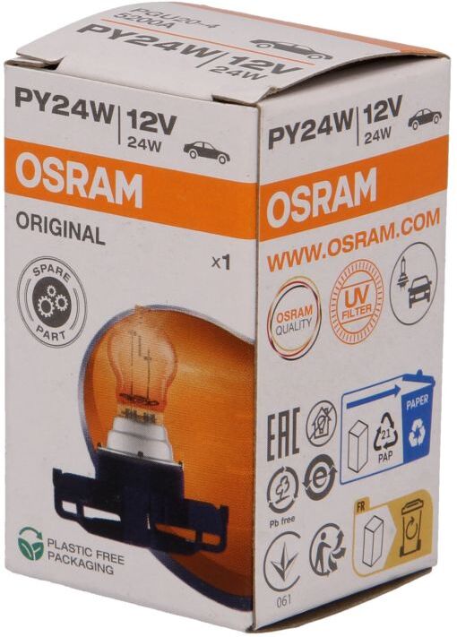 Ams-Osram Lampada OSRAM PY24W Original 12V/ 24W, 1 pezzo