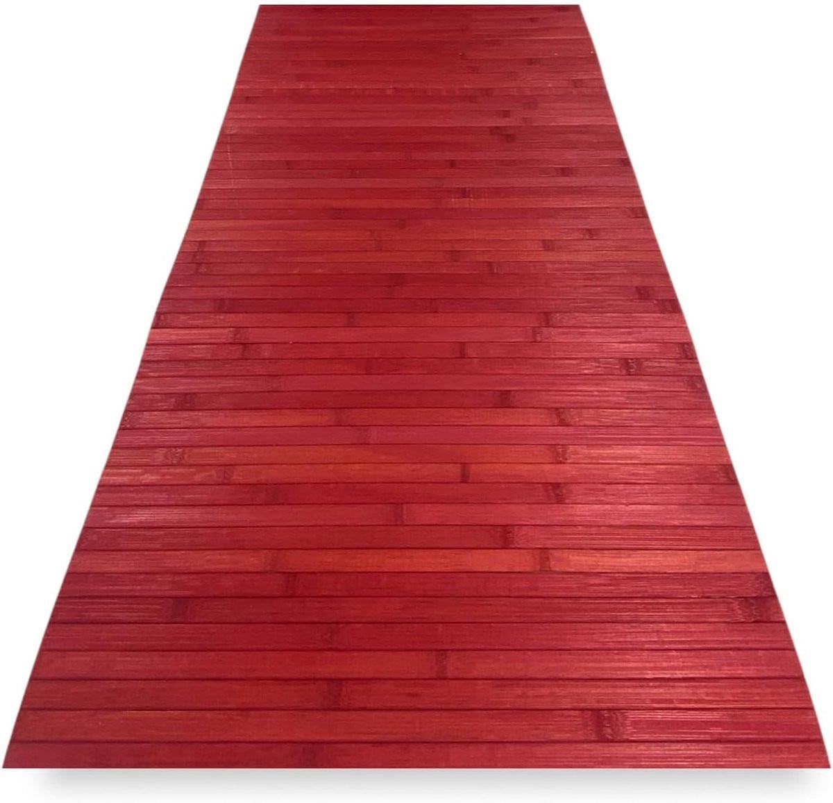 Modern Keukentapijt van Bamboe met Antislip Onderkant - Rood - 50 x 180 cm