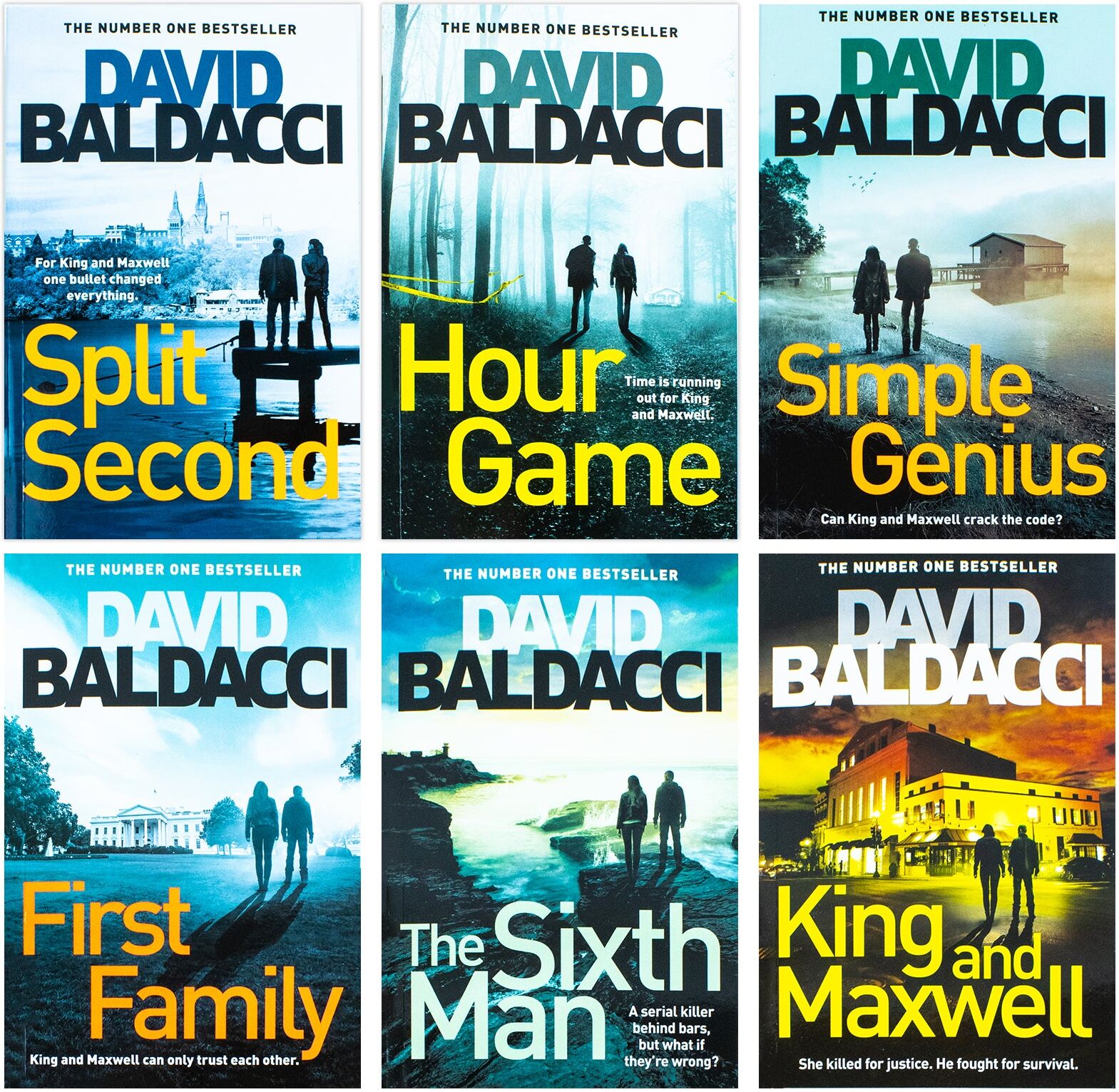 MACMILLAN King and Maxwell Series 6 Books Collection Set by David Baldacci - King and Maxwell, The Sixth Man