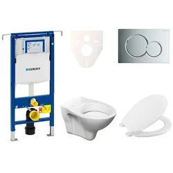 Geberit Wand-WC Set für Vorwandmontage + Ceramia S-Line Pro WC 111.355.00.5NR2