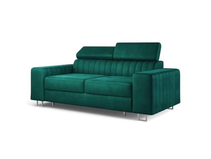 Masseno Sofa Solan mit Schlaffunktion, Sofa mit Bettkasten, Wohnzimmersofa, Couch, Soffa, Bettsofa, Couchgarnitur- Grün, Monolith 37