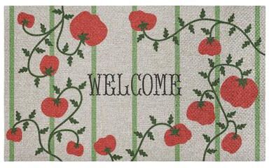 Stupell Tomato Vine Pattern Door Mat Design By Lil' Rue, 18x30