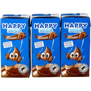 Hochwald Milchdrink Happy Drink Schoko, im Trinkpäckchen, 1,35% Fettgehalt, 3x 200 ml