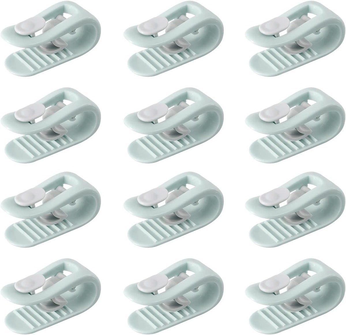 Set van 12 antislip dekbedovertrekclips met hoge elasticiteit voor veilige bevestiging van bedlakens