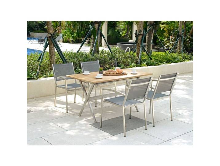Balkon-Klapptisch Teak rechteckig