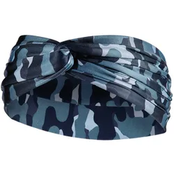 NIKE Twist Knot Stirnband Damen thunder blue/white