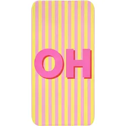 BADEMATTE Text - Streifen - Rosa Badteppich 60x120 cm