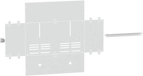 Schneider Electric LVS03508 PrismaSeT-P, Montageplatte, 2x 3PH+N Messgeräte,vertikal,Breite=650mm,Höhe=6Module Montageplatte 1St.