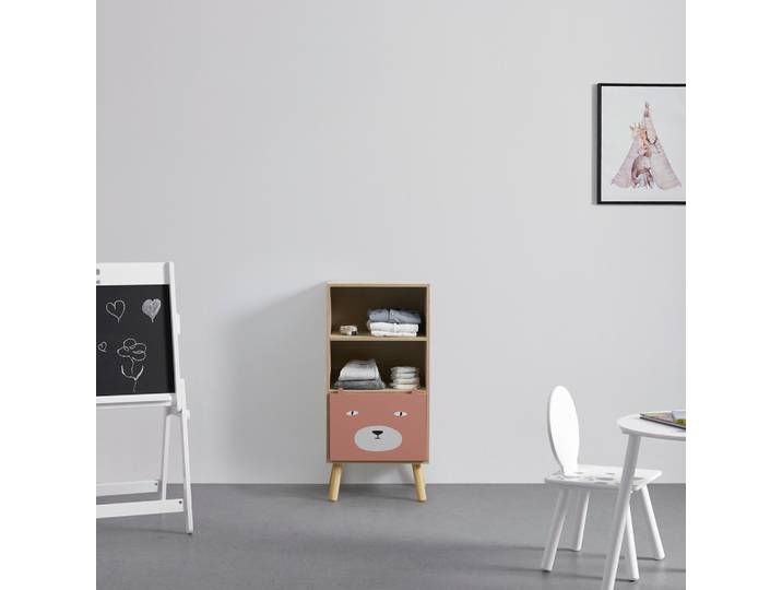 Kinderkommode Lanny Rosa Echtholz/MDF