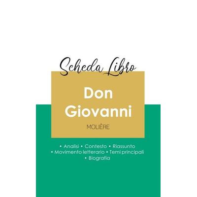 Scheda libro Don Giovanni di Molière (analisi letteraria di riferimento e riassunto completo), Taschenbuch von Molière, Paideia Educazione,