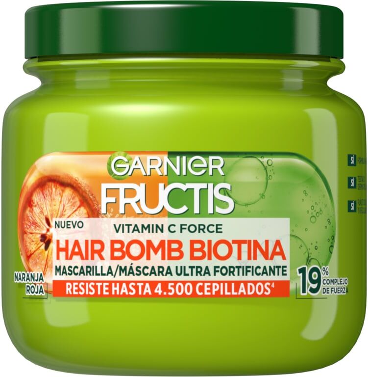 Garnier Fructis Vitamin C Hair Bomo Biotina Máscara 320 ml